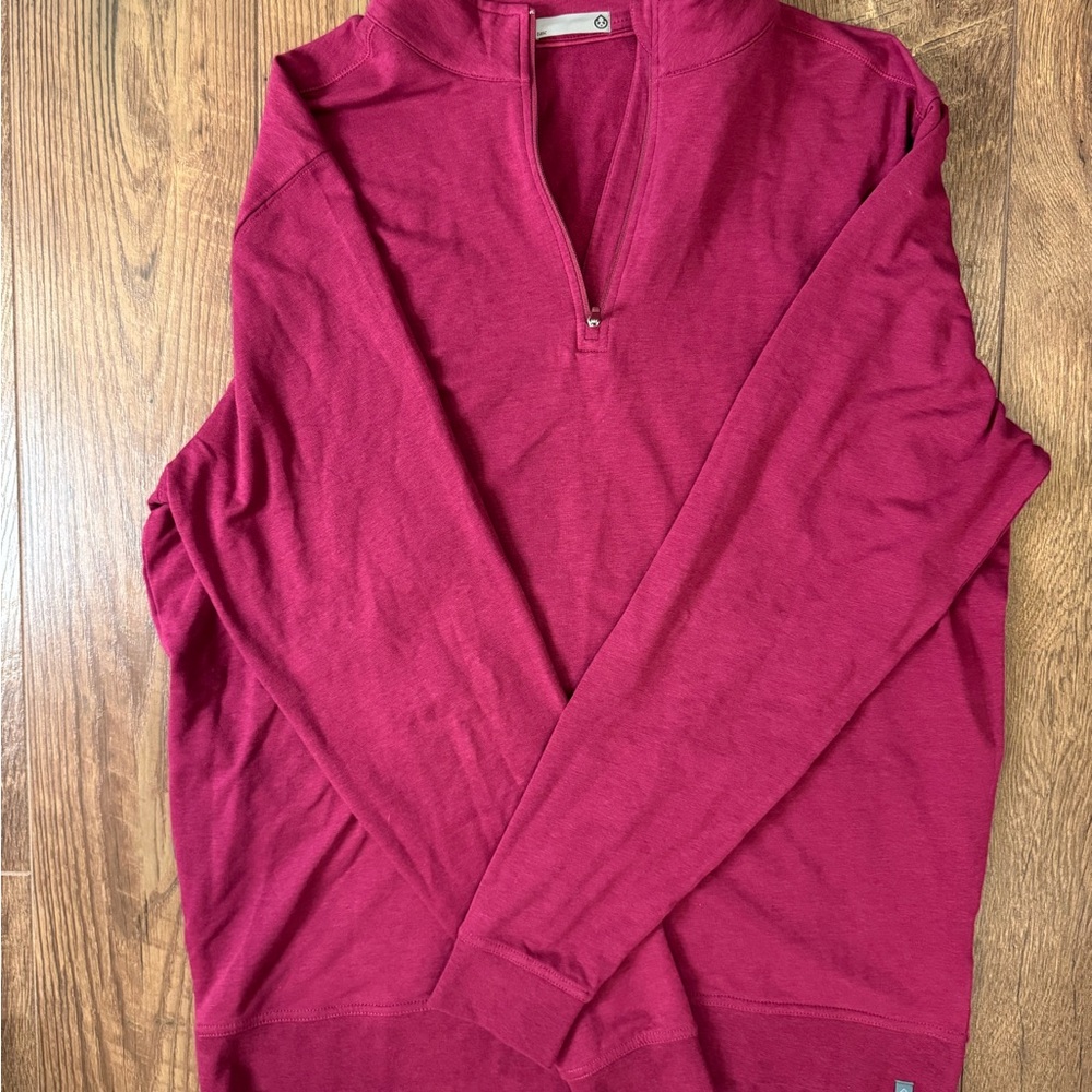 Maroon Tasc Quarter-Zip Pullover - image 2